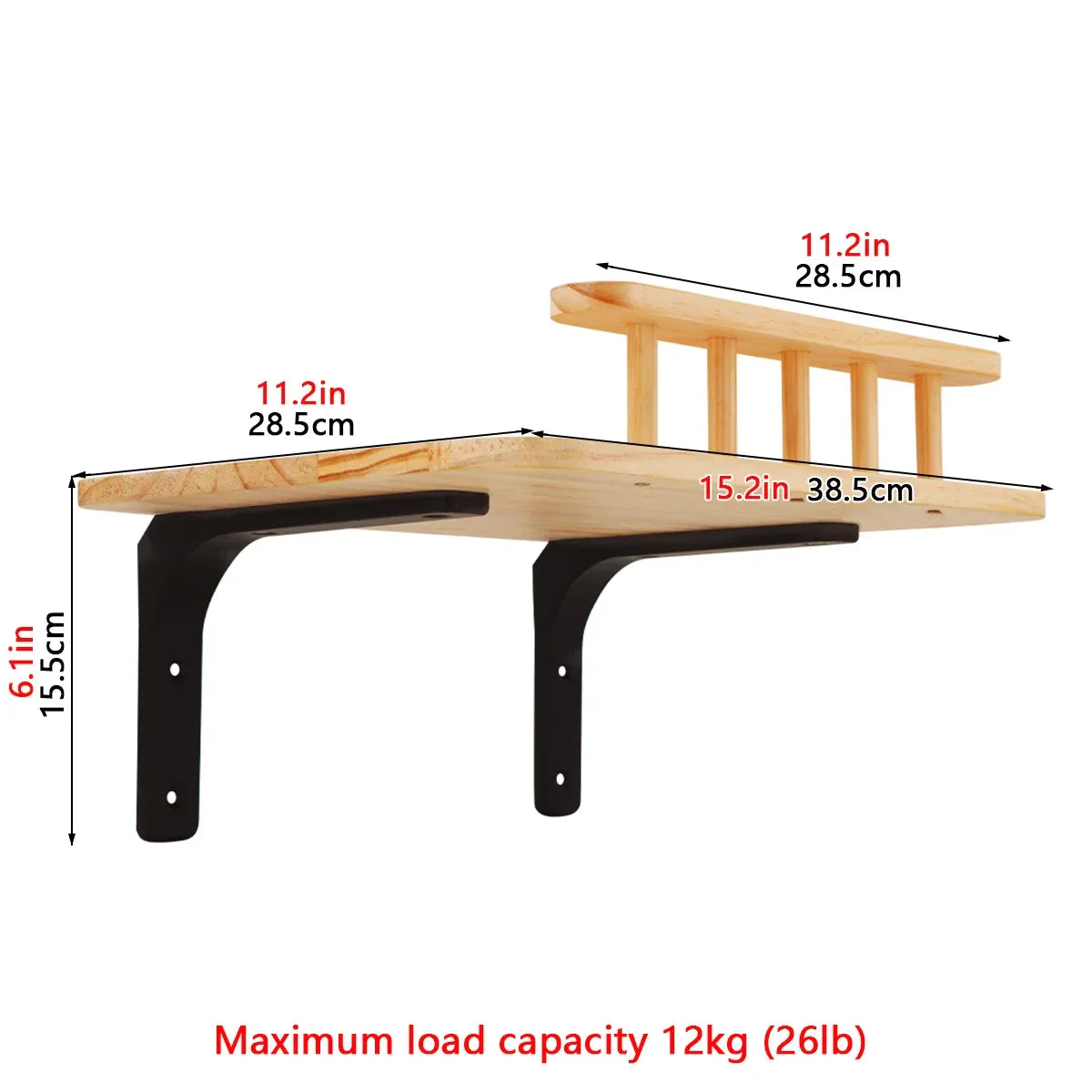 1 Piece Cat Wall Mounted Shelves Climbing Ladder Steps and Jumping Platform with Scratching Post for Grinding Claw and Playing