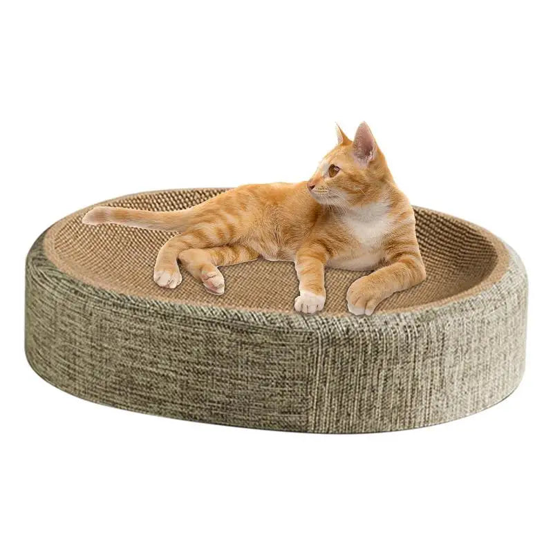 Cat Scratcher Oval Cat Scratch Pad Bowl Nest Multifunctional Pet Sleeping Mat Cat Scratcher Pad Pet Bed Durable Cat Scratcher