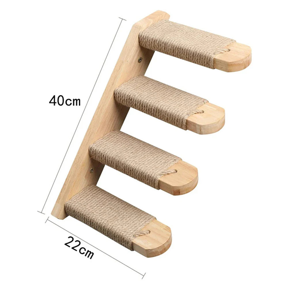 Cat Shelves and Perches for Wall Cats Moon Hammock Wall Mounted Climbing Shelf with Sisal Scratching and Step Bed Furniture