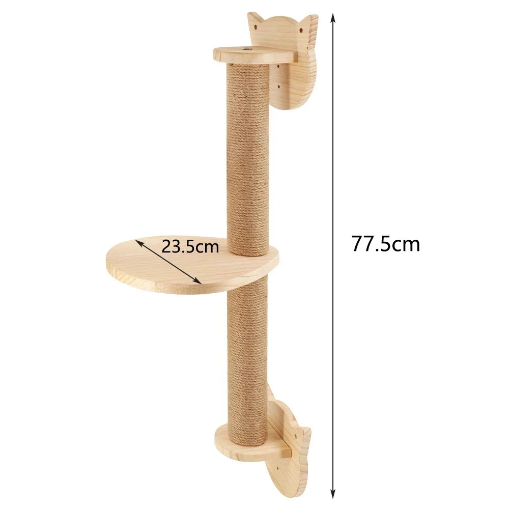 Cat Shelves and Perches for Wall Cats Moon Hammock Wall Mounted Climbing Shelf with Sisal Scratching and Step Bed Furniture