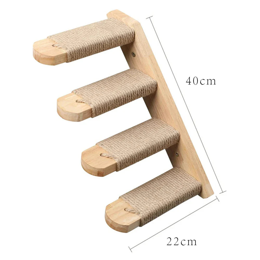 Cat Shelves and Perches for Wall Cats Moon Hammock Wall Mounted Climbing Shelf with Sisal Scratching and Step Bed Furniture