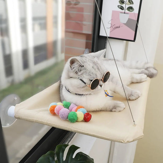 Cat Window Hammock Cat Safety Sunny Bed with Durable Heavy Duty Suction Cups Cats Sleeping Space Saving Window Mounted Cat Bed