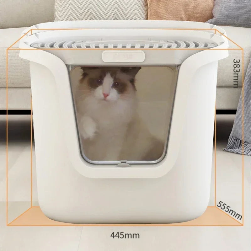 High Value Cat Litter Box Super Large Space Cat Toilet Lift Cover Clean Cats' Sandbox Multi-directional Access Litter Cat Box