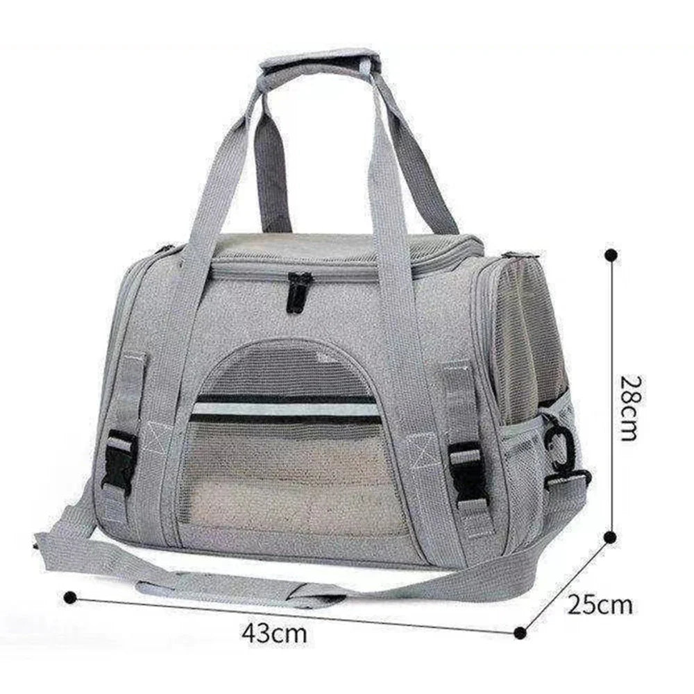 Pet Carrier Portable Cat And Dog Outgoing Bag Breathable Pet Car Carrying Bag Airline Approved Transport for Dogs Cats Outgoing