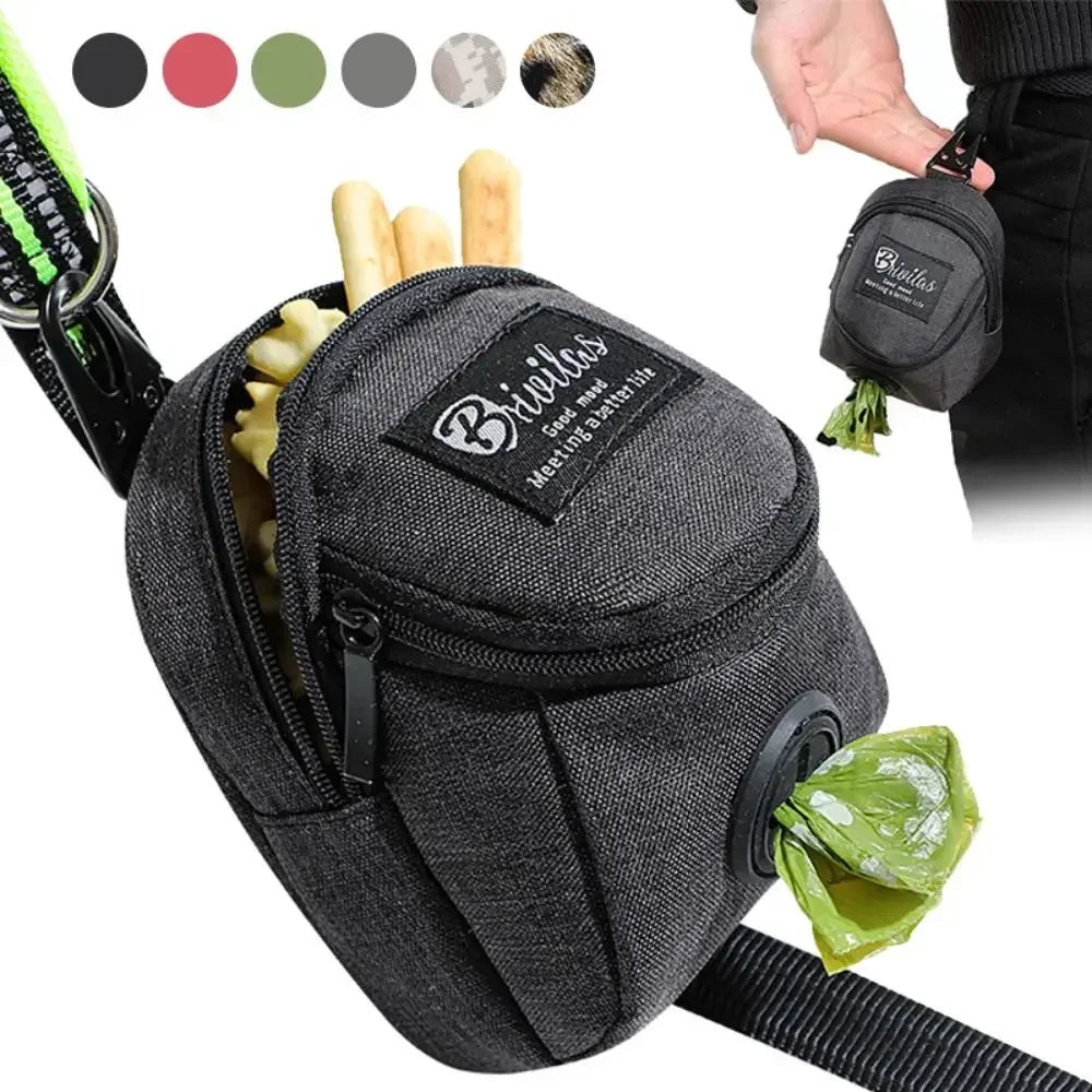 Portable Training Treat  Outdoor Pet Dog Treat Pouch Puppy Snack Reward Waist Bag Poop Bag Dog Carriers Bags