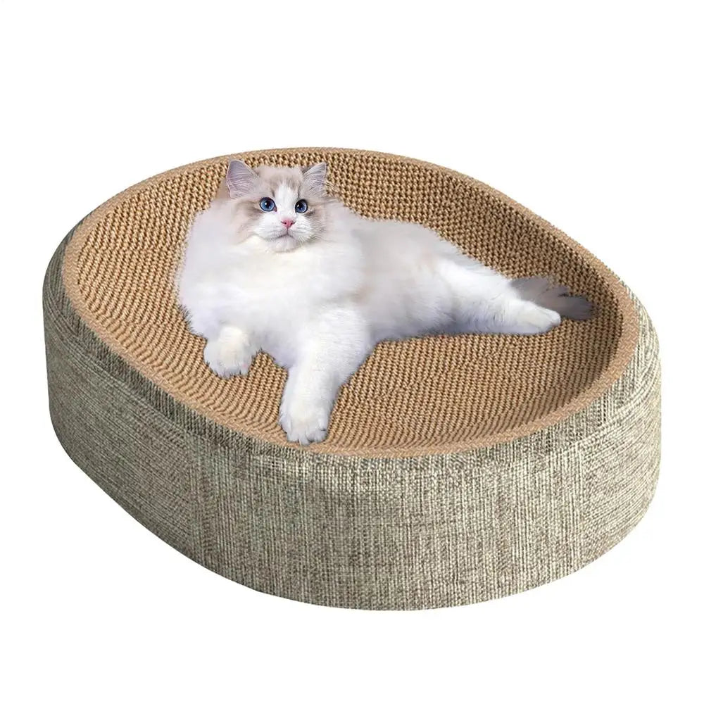 Cat Scratcher Oval Cat Scratch Pad Bowl Nest Multifunctional Pet Sleeping Mat Cat Scratcher Pad Pet Bed Durable Cat Scratcher