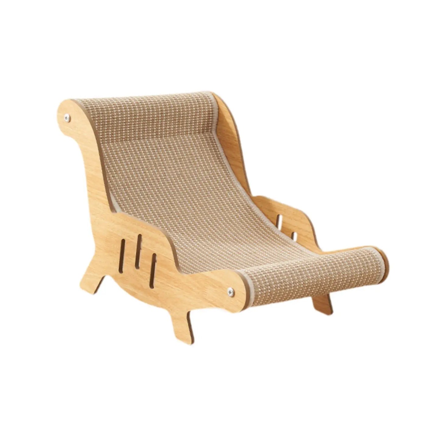 Sisal Cat Chair Wooden Kitten Lounge Chair Multi-Functional Cat Scratcher Pet Furniture Cats Bed for Puppy Dogs Small Animals