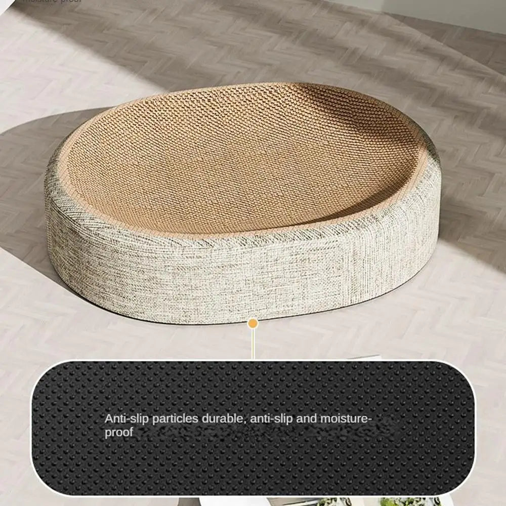 Cat Scratcher Oval Cat Scratch Pad Bowl Nest Multifunctional Pet Sleeping Mat Cat Scratcher Pad Pet Bed Durable Cat Scratcher