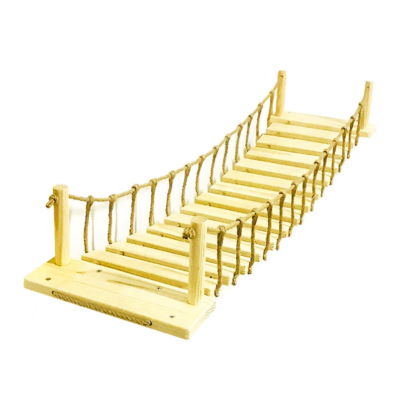 Wall Mounted Cat Bridge Pet Cat Tree House Bed Hammock Sisal Cat Ladder Step Scratcher Post Cat Climbing Frame Furniture Cat Toy