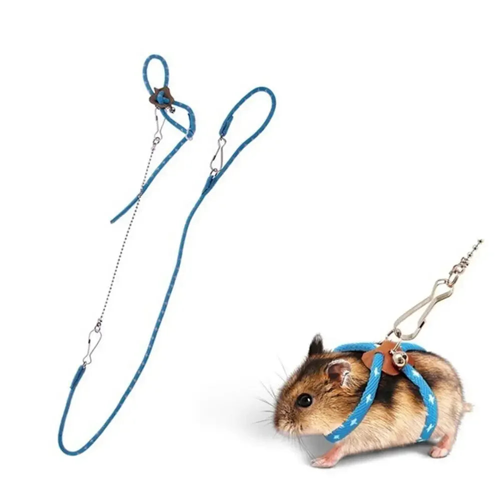 Small Pet Adjustable Soft Harness Bird Parrot Mouse Hamster Ferrets Rat Pig Leash Traction Rope Guinea Pig Accessories