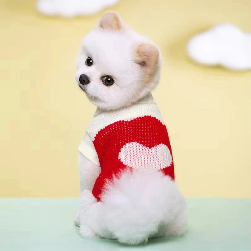 Soft Warm Dog Sweater Winter Dog Clothes for Chihuahua Bichon Knitting Sweater Small Medium Dogs Cats Puppy Coat Pet Apparel