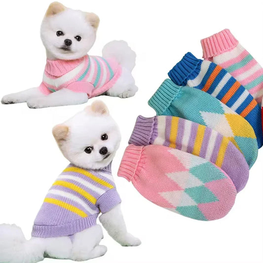 Soft Warm Dog Sweater Winter Dog Clothes for Chihuahua Bichon Knitting Sweater Small Medium Dogs Cats Puppy Coat Pet Apparel