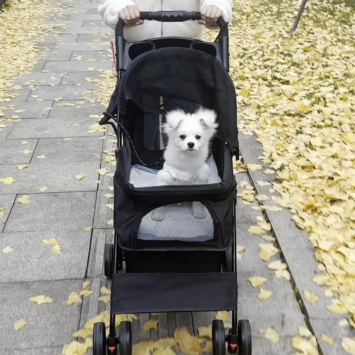 Stroller,Foldable Dog Cat Jogger Stroller, Pet Strolling Cart, Dog Travel Carrier Portable Lightweigh Dog Stroller with